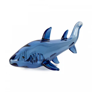 Red Eye Glass - Red Eye Glass - 6 Inch Sapphire Blue Shark Hand Pipe