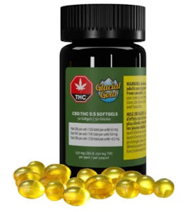 Glacial Gold - CBG:THC 5:5 Softgels  - CBG:THC 5mg:5mg x 50