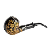Black Classic Pipe W/Gold Design