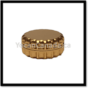Fluted-Edge Aluminum Grinder - 2 Parts - Antique Gold