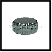 Fluted-Edge Aluminum Grinder - 2 Parts - Grey