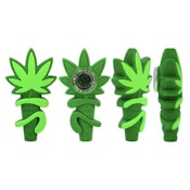 Silicone Pot Leaf Pipes (Assorted)