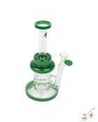 iRie | Chalice Bubbler w/ turbine Perc | 9" Tall | Jade Green