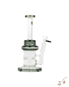 iRie | Chalice Bubbler w/ turbine Perc | 9" Tall | Smoke