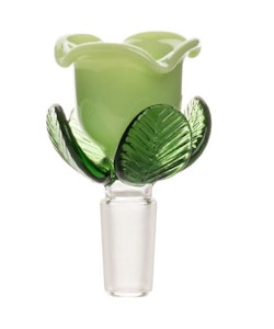 Red Eye Glass - 14MM GREEN SLYME FLOWER PULL-OUT