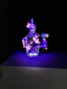 Skullfish Glass - Skullfish Glass - Skullracha Honey Bee Edition w/ Honey Bowl - Clear Bee - 14mm (F)