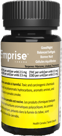 Emprise - Goodnight Balanced Softgels 60x2.5mg:2.5mg | 150mg THC : 150mg CBD