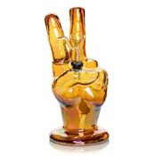 10" Retro Metallic Peace Sign Water Pipe