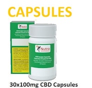 NATURALLY NUTRA - 100MG CBD CAPSULES - 30x100mg