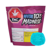 10X THE MADNESS: THE BLUE ONE SATIVA THC GUMMIES - 100