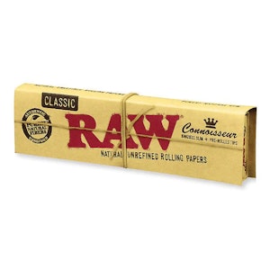 RAW - Raw Classic Connoisseur KS Slim Rolling Papers and Tips