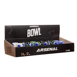 SMOKE ARSENAL - 14mm Bird Eye Glass Bowl - Assorted