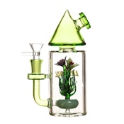 7" Flowers Glass Bong (Milk Green)