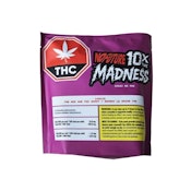 10X THE MADNESS: THE RED ONE INDICA THC GUMMIES - 100