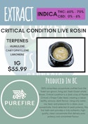 PUREFIRE - CRITICAL CONDITION LIVE ROSIN
