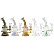 Piranha Glass - 6" Hourglass Micro Rig w/ Flower Bowl