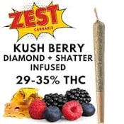 Kush Berry Diamond Shatter Infused 5x0.5g - Zest Cannabis