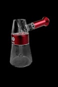 CHEECH 5" Red Metal Wrapped Glass Lantern Bubbler w/Perc  CWB1