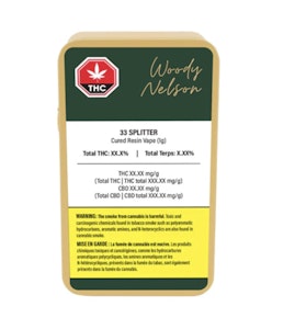 Woody Nelson - Woody Nelson - 33 Splitter Cured Resin Vape (1g)