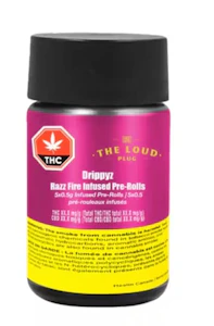 The Loud Plug - Drippyz Razz Fire 3 x 0.5g Liquid Diamonds & Kief Infused Pre-Rolls