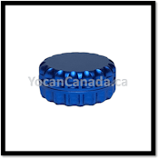 Fluted-Edge Aluminum Grinder - 2 Parts - Blue