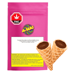 A-Ha! - (A-Ha!) Caramel Chocolate Live Rosin Waffle Cones (Full spectrum) 2x5mg