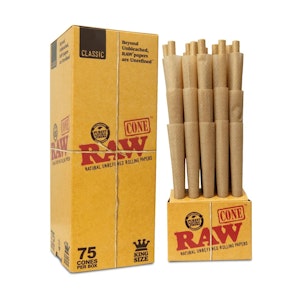 RAW - Raw Classic King Size Cones (Pack of 75pk)