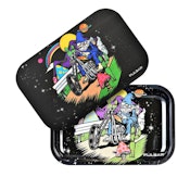 Pulsar - Trippy Trip Metal Rolling Tray w/ Lid - Medium