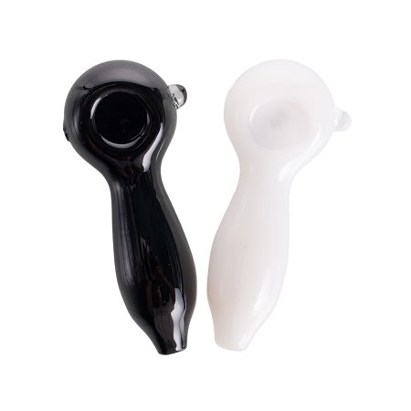 4.7'' Spoon Glass Hand Pipe- White