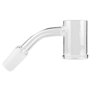 Oil & Grass - Banger- High Quality XL Quartz Banger, Flat Top, Frosted Joint, 45 Deg, Clear