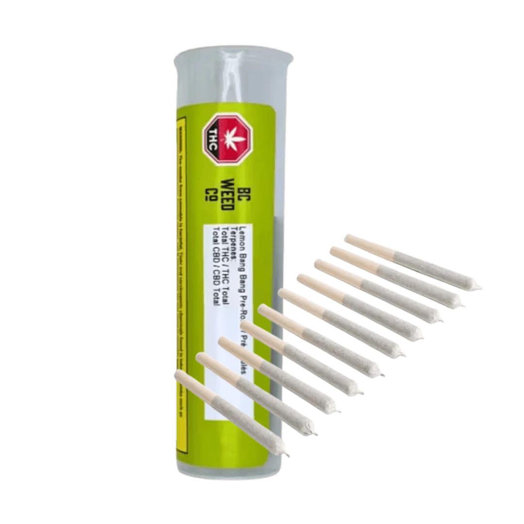 BC Weed Co. - BC Weed Co Lemon Bang Bang Pre-Rolls LTO - 10 X 0.5g Main Image