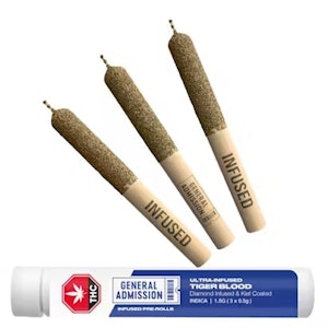 General Admission - Ultra Infused Tiger Blood 3 x 0.5g Diamond Infused Pre-Rolls by General Admission