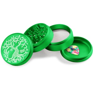 Beamer - 2.5" Beamer Tree of Life 4pc Aluminum Grinder - Green