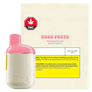 Auxly Charlottetown Inc. - Back Forty Strawberry Pink 0.95g Disposable Vape