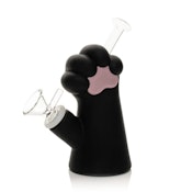 6" Cat Paw Water Pipe - Black