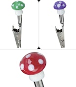 Mushroom Glass Roach Clip - Assorted