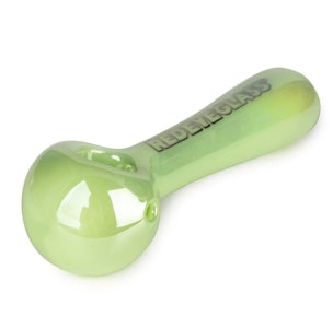 West Coast Gifts - 4.5" Opaline Spoon Hand Pipe - Green Slyme