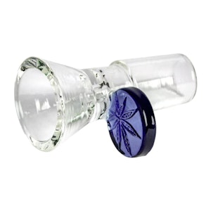 West Coast Gifts - 19mm Bowl w/leaf Stamped Handle - DARK BLUE