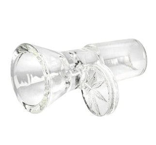 West Coast Gifts - 19mm Leaf Stamped Handle Cone Pull-Out - CLEAR