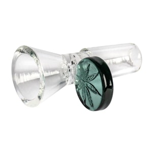 West Coast Gifts - 14mm Bowl w/leaf Stamped Handle - TEAL