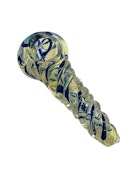 3.5" Twist Glass Pipe | Blue