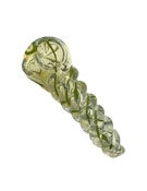 3.5" Twist Glass Pipe | Green