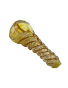 3.5" Twist Glass Pipe | Yellow