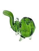 5" Standing Elephant Glass Pipe | Green