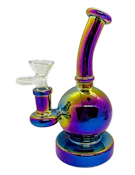 Mini Glass Bong | Ball (Rainbow)