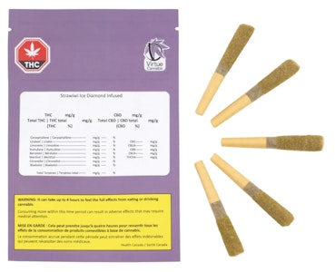 Virtue Cannabis - Strawiwi Ice 5 x 0.5g Diamond Infused Pre-Rolls - Virtue Cannabis