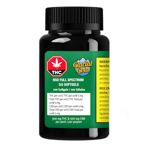 Glacial Gold - Glacial Gold | RSO FULL SPECTRUM 5:5 100-PACK SOFTGELS | 100 x 0.345g