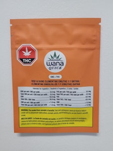 Open Fields Distribution  - Wana Quick Rise & Shine Clementine 1:1 CBG/THC Gummies 2x5mg