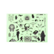 12" x 8.5" Glow-in-the-Dark Conspiracy Theory Dab Mat