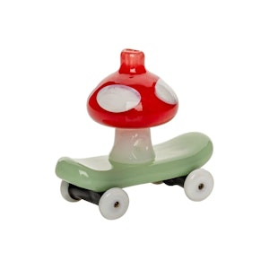 West Coast Gifts - Red Eye Glass Mushroom Skateboard Carb Cap